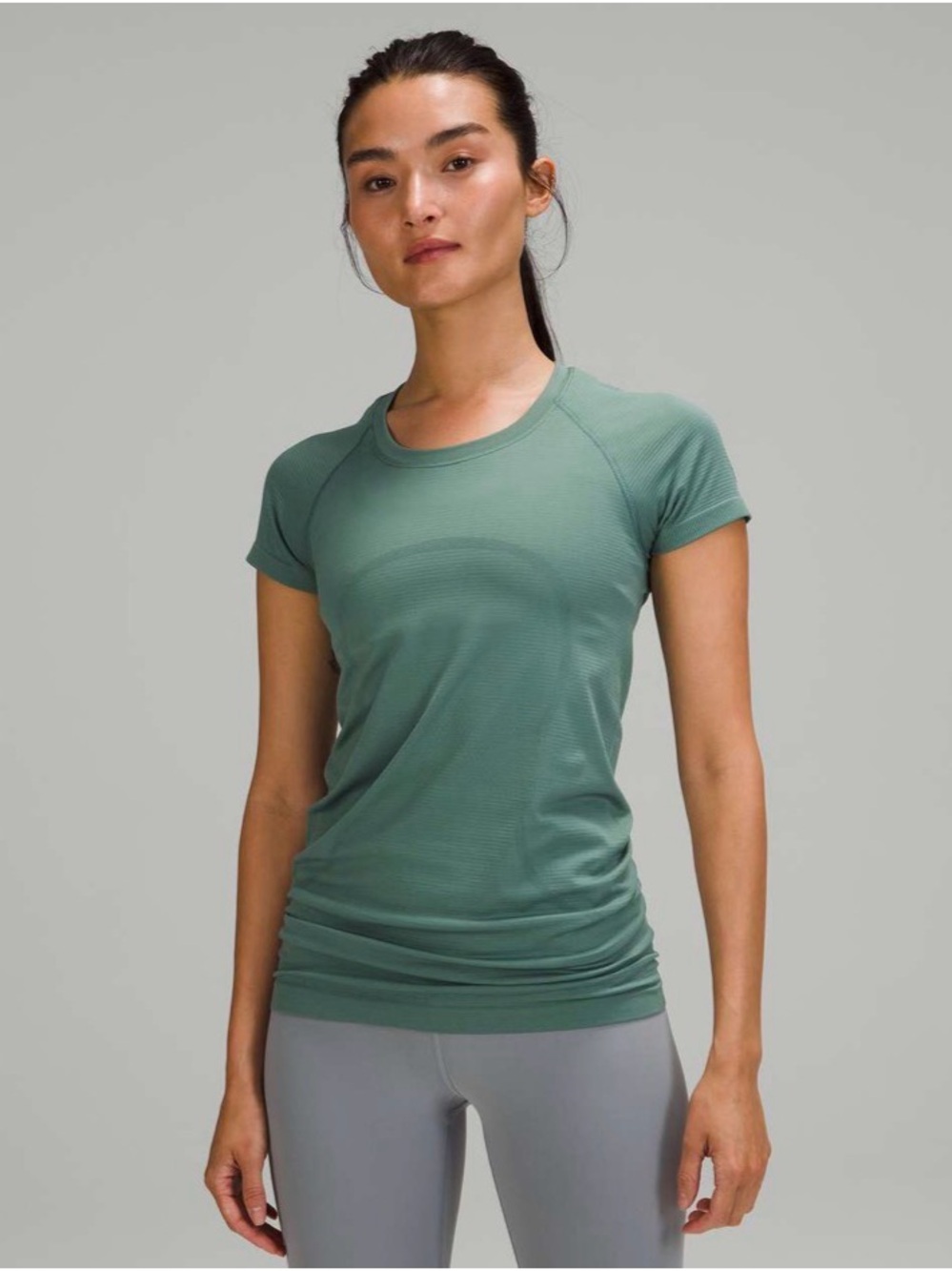 lululemon athletica Short-Sleeve Active Tee in Sage Green